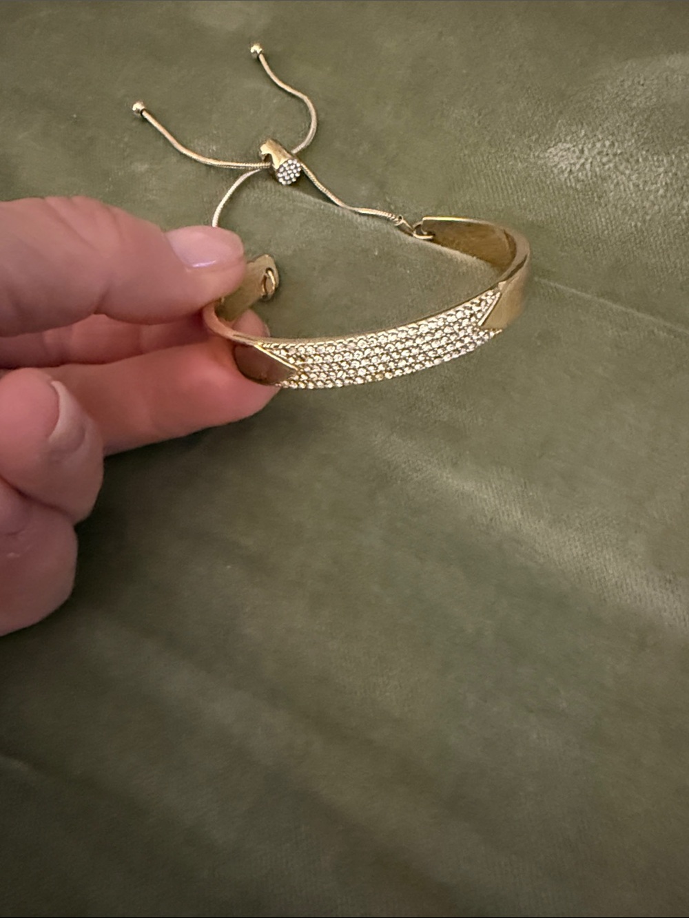Park Lane Gold Pavé Adjustable Slider Bracelet